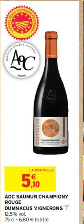aoc saumur champigny rouge dumnacus vignerons