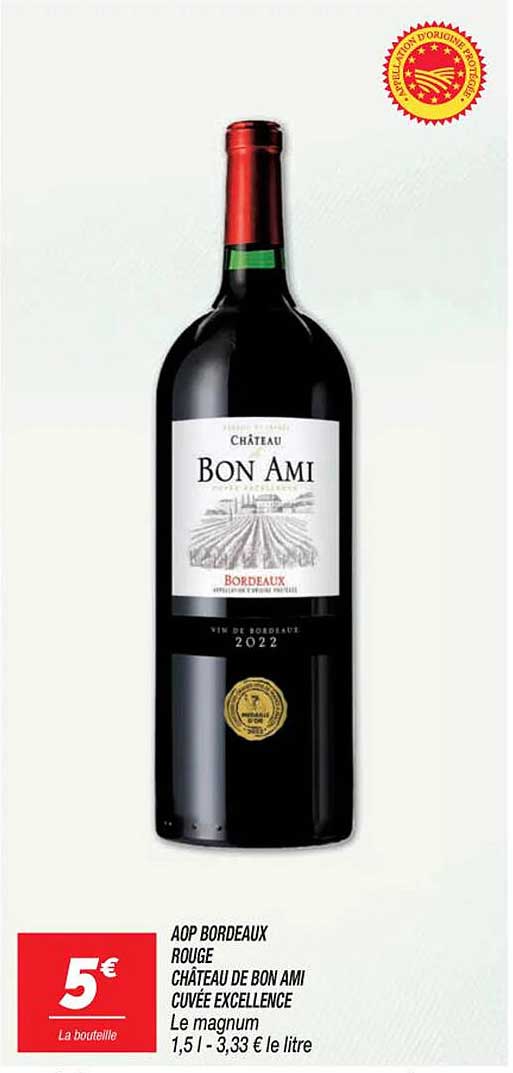 aop bordeaux rouge château de bon ami cuvée excellence