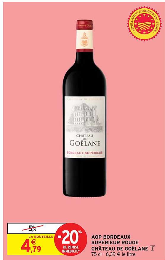 aop bordeaux supérieur rouge château de goëlane