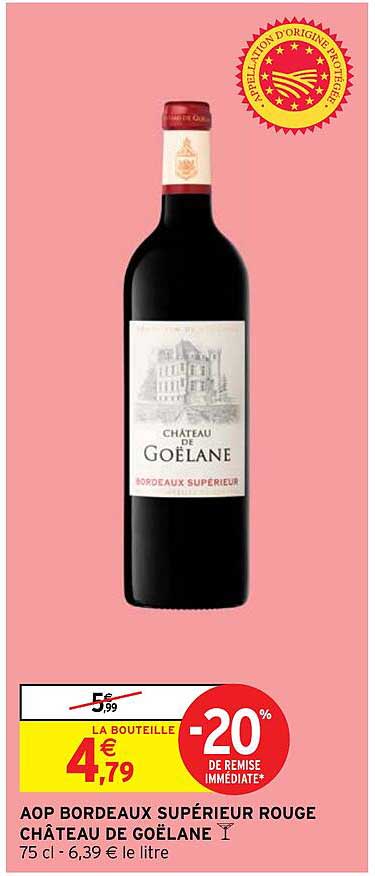 aop bordeaux supérieur rouge château de goëlane