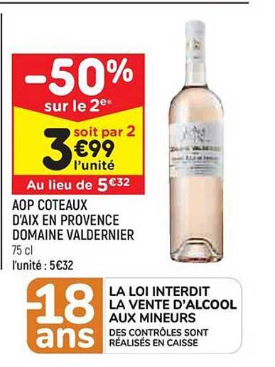 aop coteaux d'aix en provence domaine valdernier