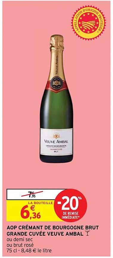 aop crémant de bourgogne brut grande cuvée veuve ambal