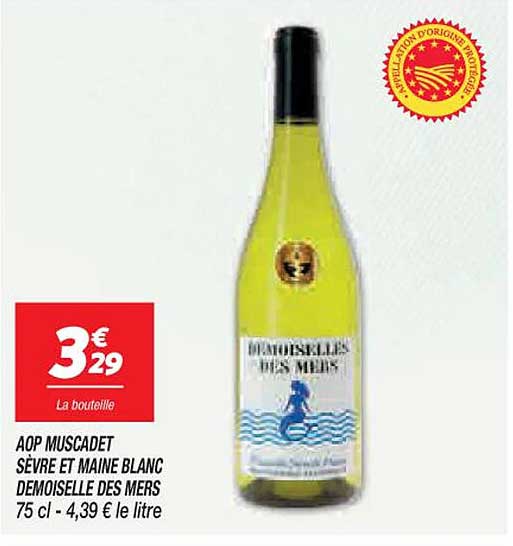 aop muscadet sèvre et maine blanc demoiselle des mers