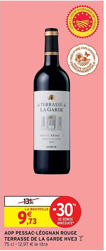 aop pessac-léognan rouge terrasse de la garde hve3