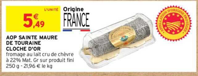 aop sainte maure de touraine cloche d'or