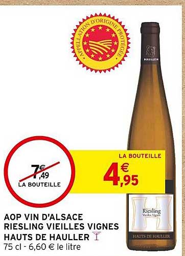 aop vin d'alsace riesling vieilles vignes hauts de hauller