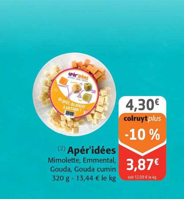 Apér'idées Mimolette Emmental Gouda Gouda Cumin