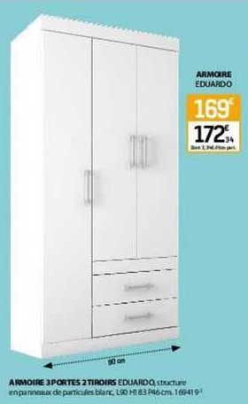 armorie 3 portes 2 tiroirs eduardo