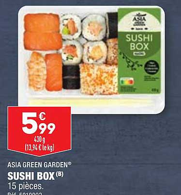 asia green garden sushi box