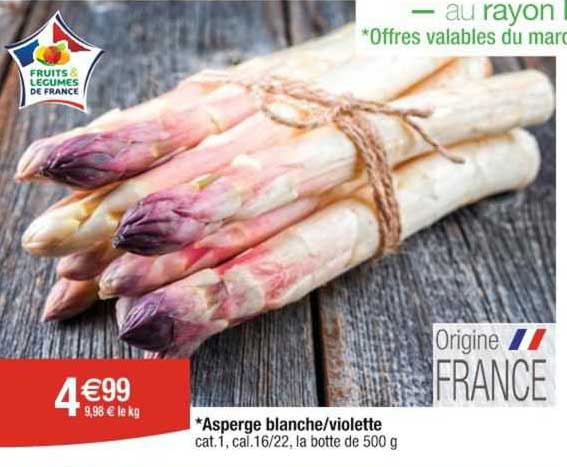 asperge blanche/violette