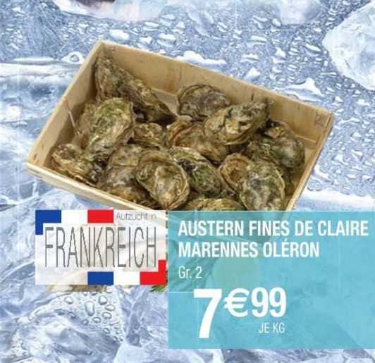 austern fines de claire marennes oléron