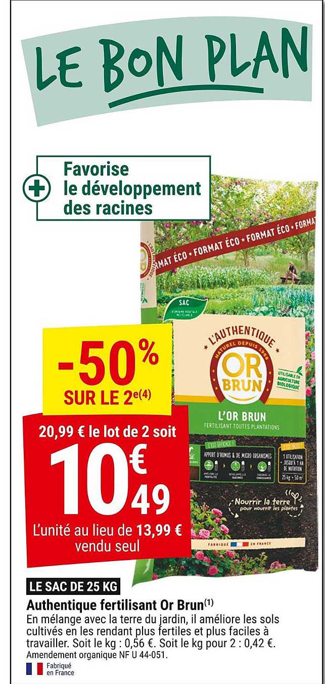 authentique fertilisant or brun