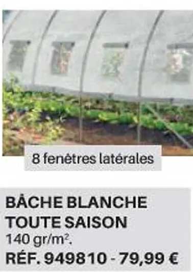 bâche blanche toute saison