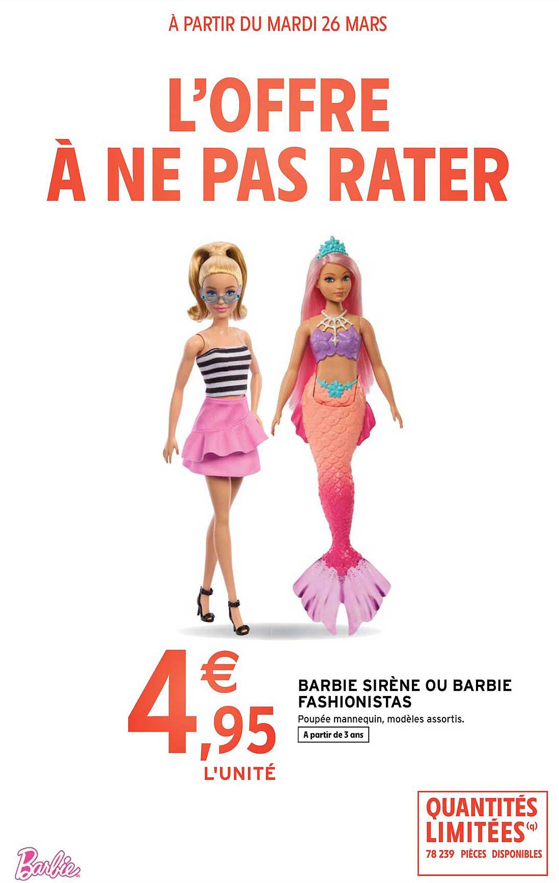 barbie sirène ou barbie fashionistas