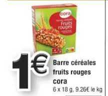 Barre Céréales Fruits Rouges Cora