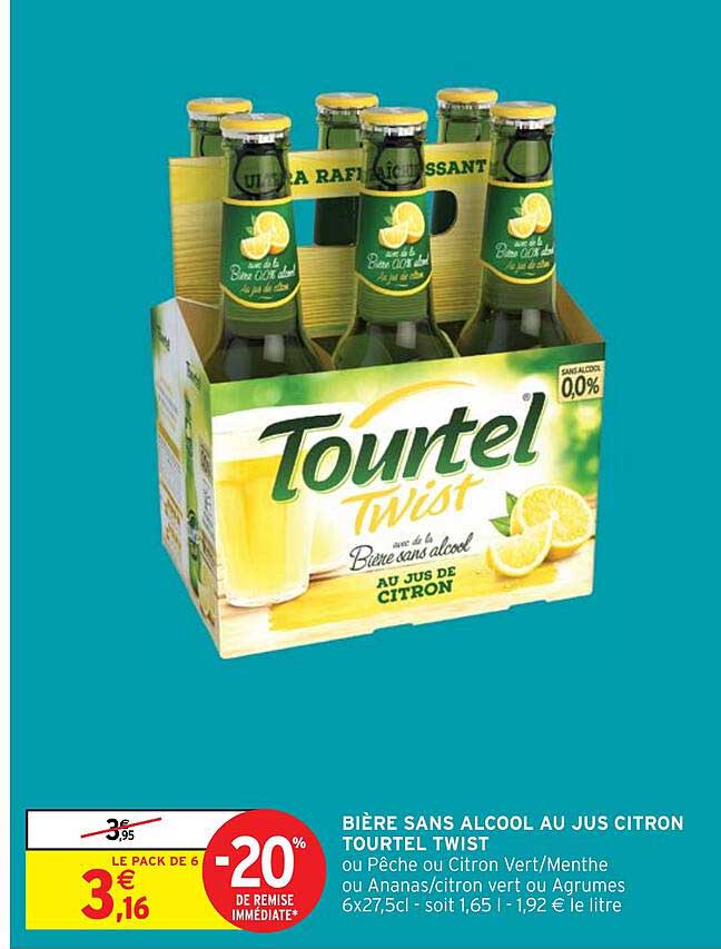 Bière Sans Alcool Aus Jus Citron Tourtelo Twist