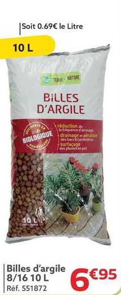 billes d'argile 8/16 10 l