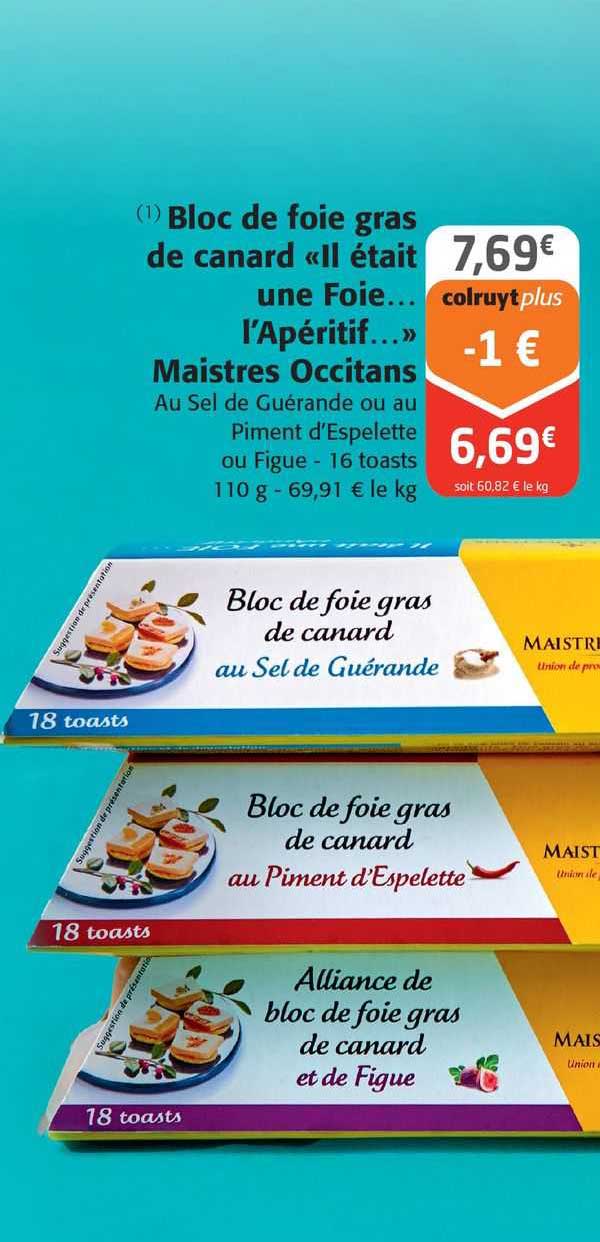 bloc de foie gras de canard «il était une foie... l'apéritif...» maistres occitans