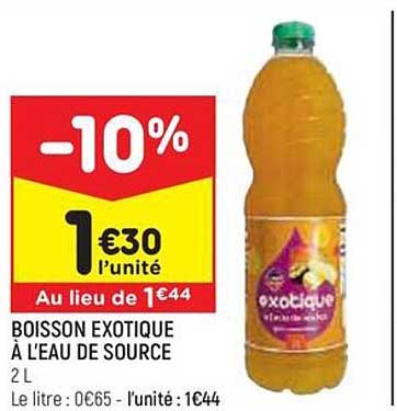 boisson exotique à l'eau de source