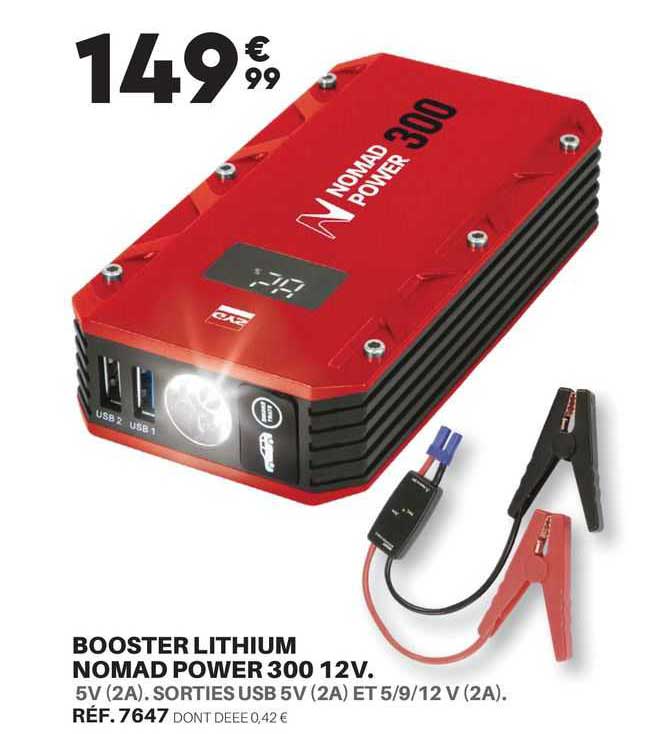 booster lithium nomad power 300 12v