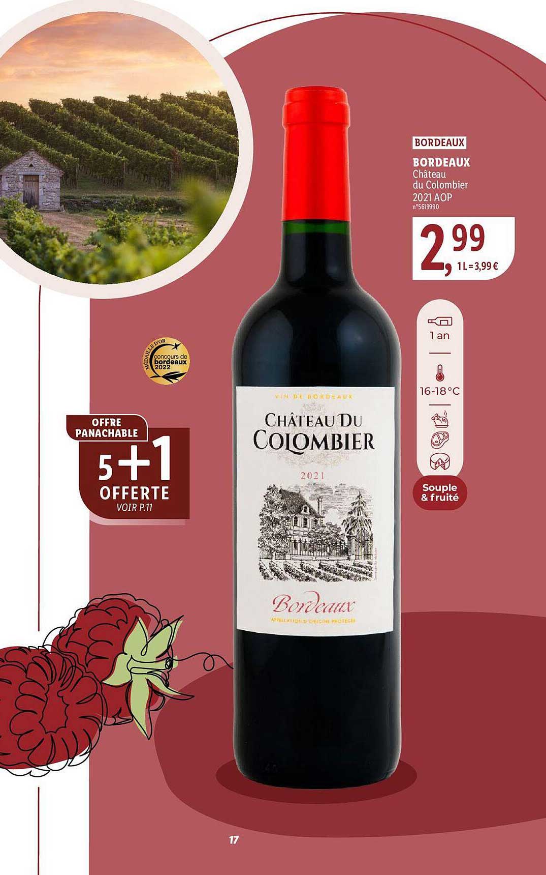 bordeaux château du colombier 2021 aop
