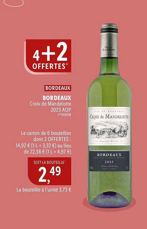 Bordeaux Croix De Mandelotte 2023 Aop