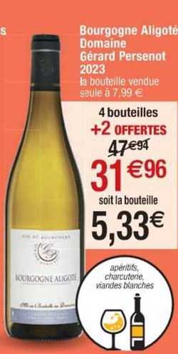 bourgogne aligoté domaine gérard persenot 2023