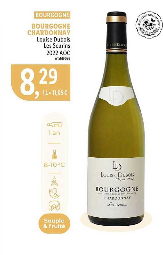 bourgogne chardonnay louise dubois les seurins 2022 aoc