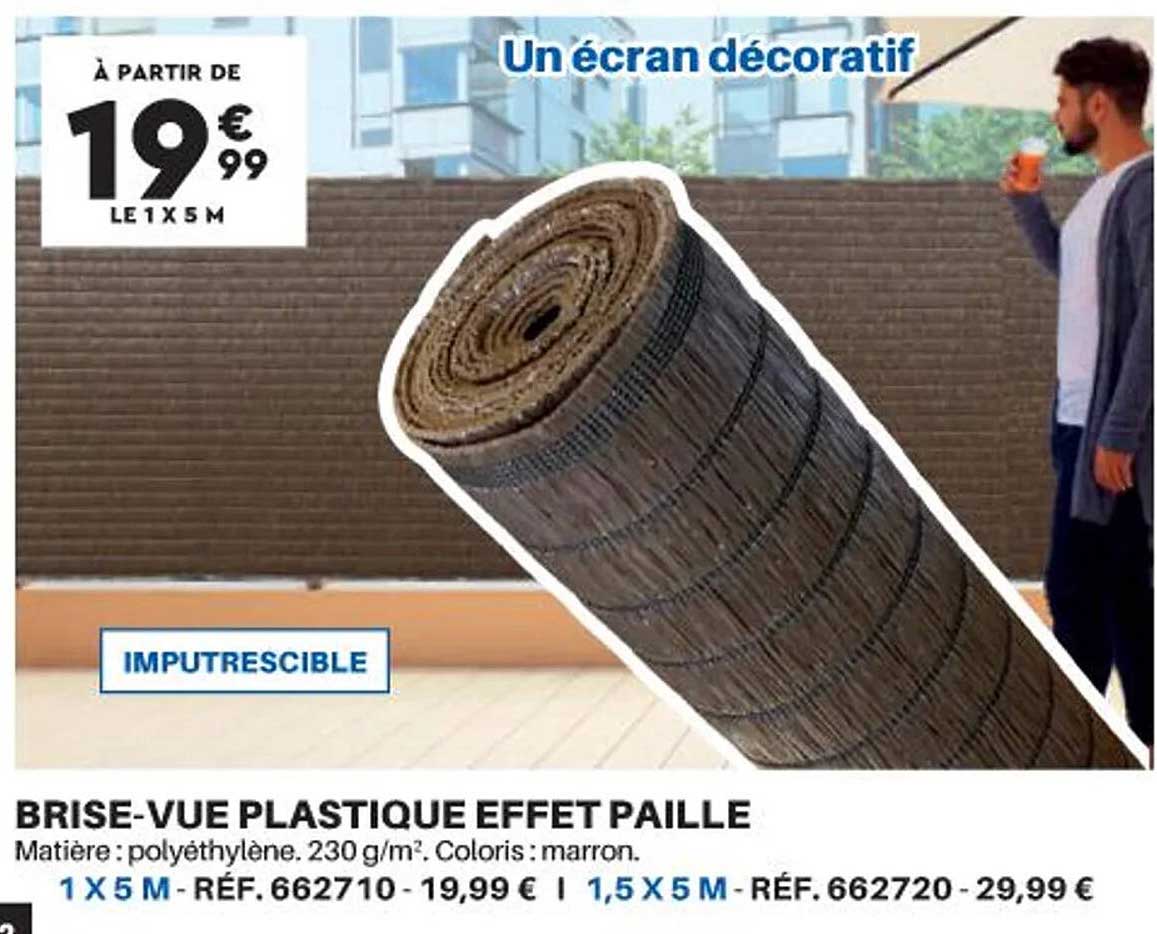 brise-vue plastique effet paille