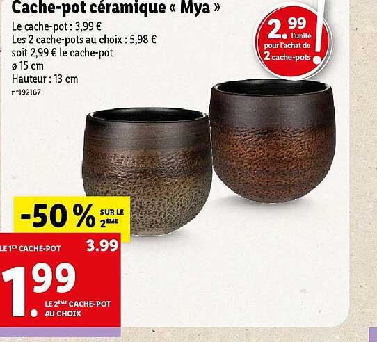 cache-pot céramique «mya»