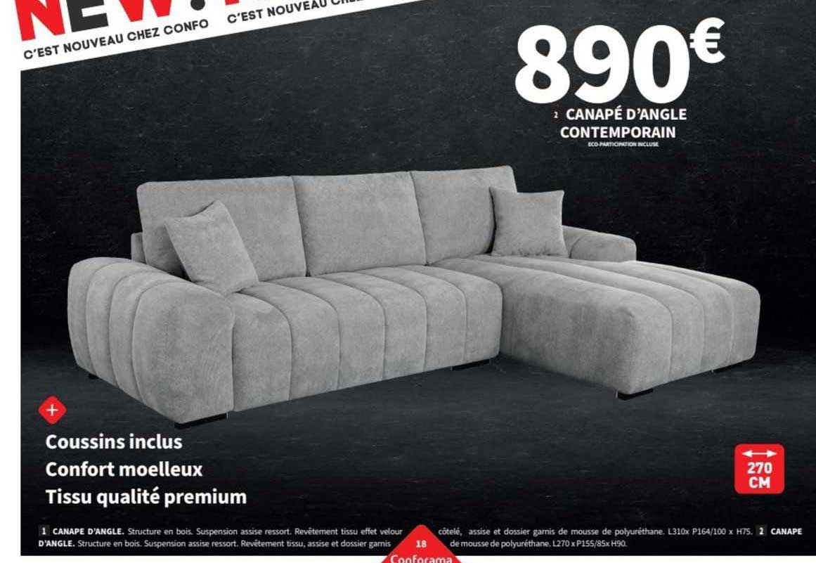 Canapé D'angle Contemporain