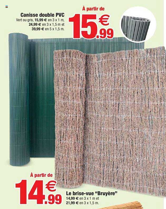 canisse double pvc le brise-vue "bruyère"