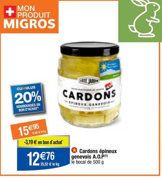 cardons épineux genevois a.o.p.