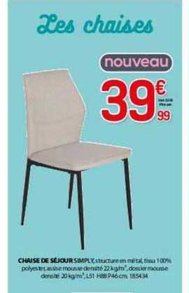 chaise de séjour simply