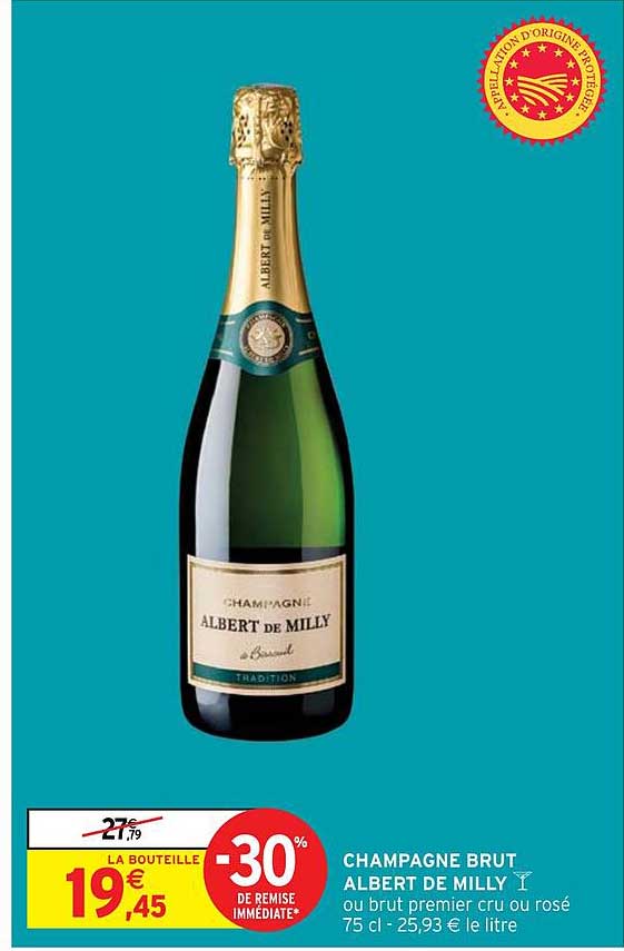 champagne brut albert de milly