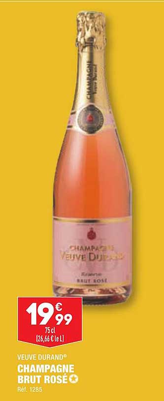 champagne brut rosé veuve durant