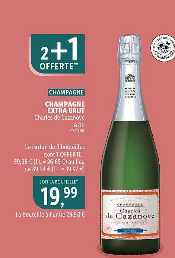 Champagne Extra Brut Charles De Cazanove Aop