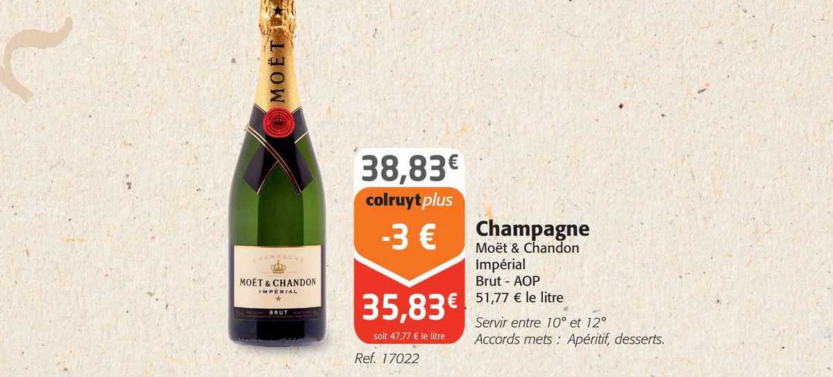 champagne moët & chandon impérial brut - aop