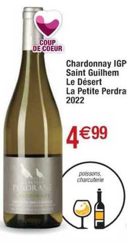 chardonnay igp saint guilhem le désert la petite perdrane 2022