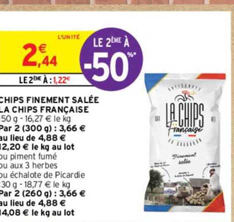 chips finement salée la chips française