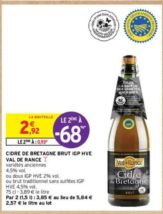 cidre de bretagne brut igp hve val de rance