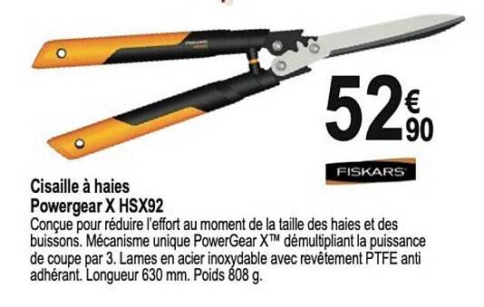 cisaille à haies powergear x hsx92 fiskars