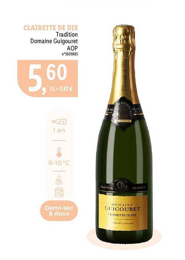 clairette de die tradition domaine guigouret aop