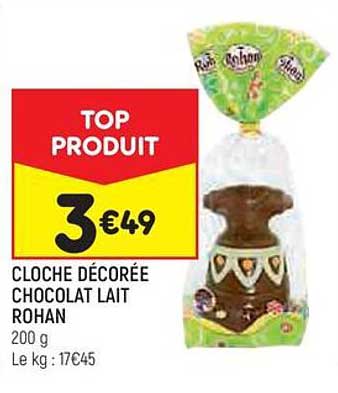 cloche décorée chocolat lait rohan