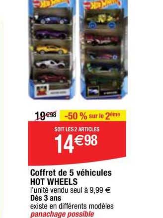 coffret de 5 véhicules hot wheels