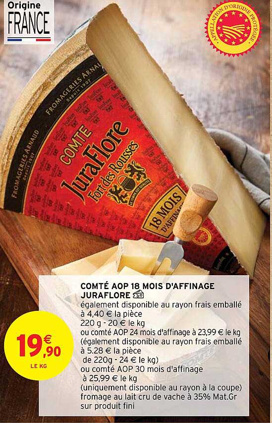 Comté Aop 18 Mois D'affinage Juraflore