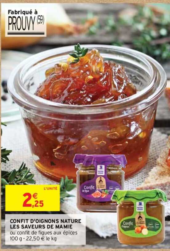 confit d'oignons nature les saveurs de mamie