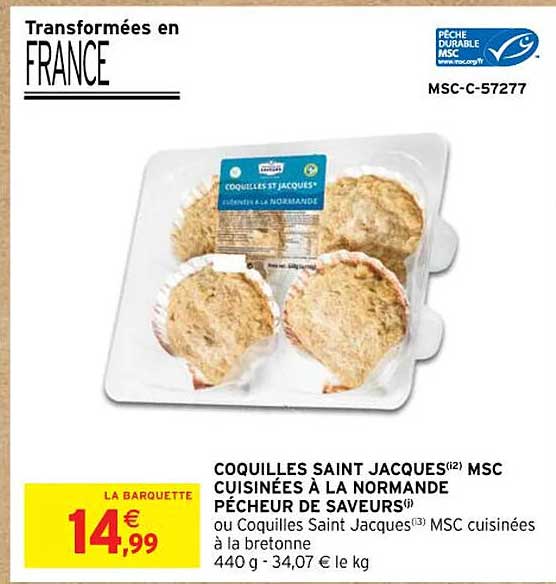 coquilles saint jacques msc cuisinées à la normande pécheur de saveurs