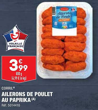 corril ailerons de poulet au paprika