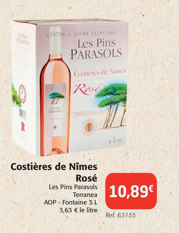 costières de nîmes rosé les pins parasols terranea aop